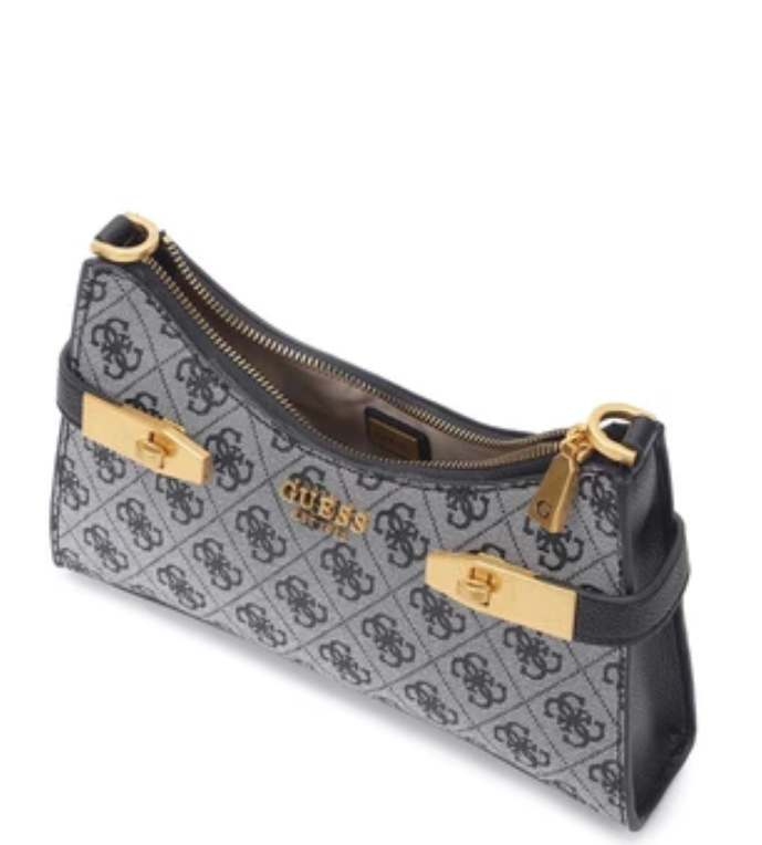 GUESS Black Zadie Logo Shoulder Bag