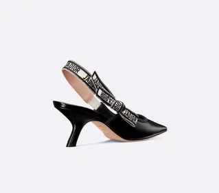 J'Adior Slingback Pump Black Calfskin