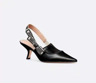 J'Adior Slingback Pump Black Calfskin