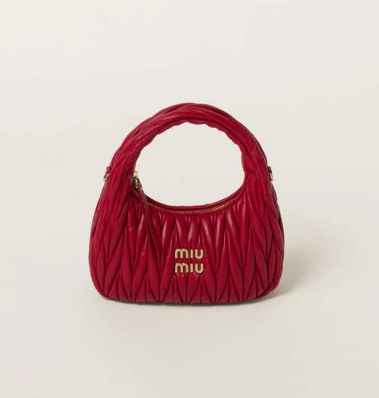 MIU MIU Nappa Leather Wander Top-Handle Bag