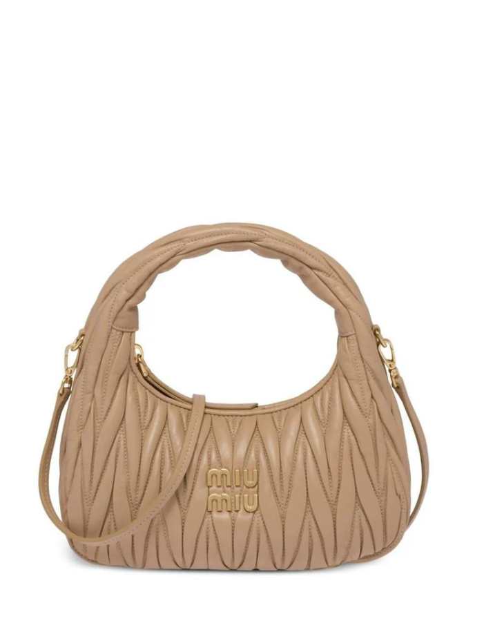 MIU MIU Nappa Leather Wander Top-Handle Bag