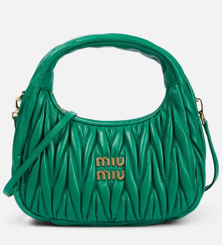 MIU MIU Nappa Leather Wander Top-Handle Bag